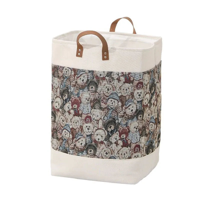Fabric storage box clothes organiser measuring 35cm x 35cm x 55cm in multiple colour patterns