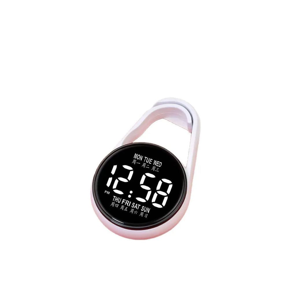 Electronic digital watch with luminous LED display and plastic waterproof casing