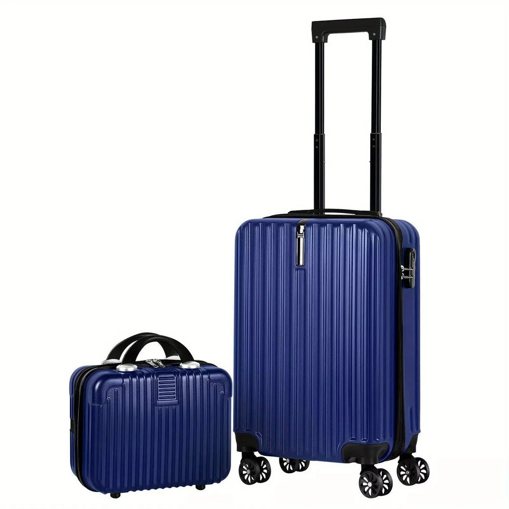 Aluminium alloy luggage travel set showing 14-inch mini box and 20-inch suitcase trunks