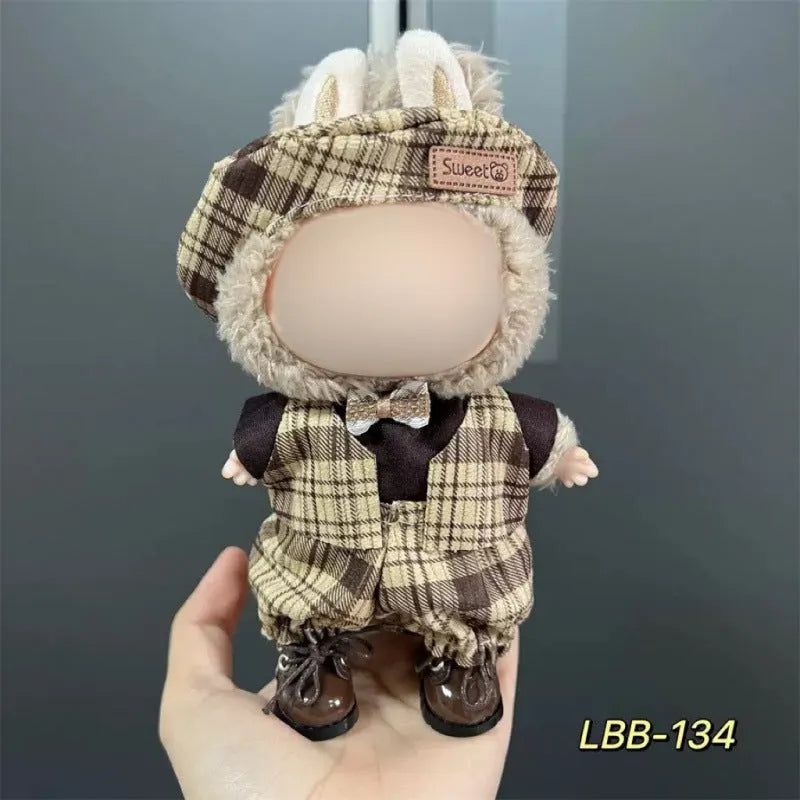 17cm plastic vinyl doll clothing set from LBB series for anime figure collections