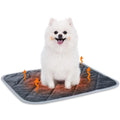 Soft grey multi-layer pet cushion for dogs or cats on a wooden floor