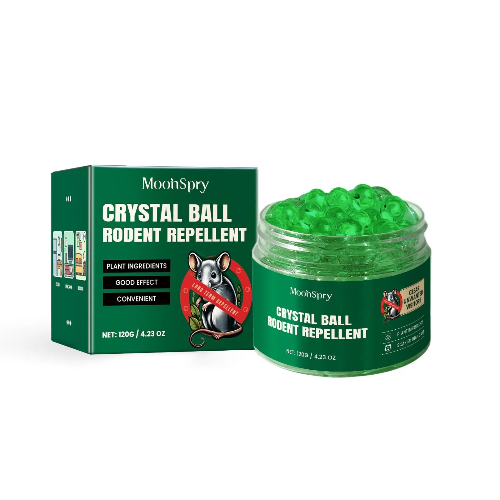 60ml natural mouse repellent spray bottle with clove, peppermint, camphor and chilli oils