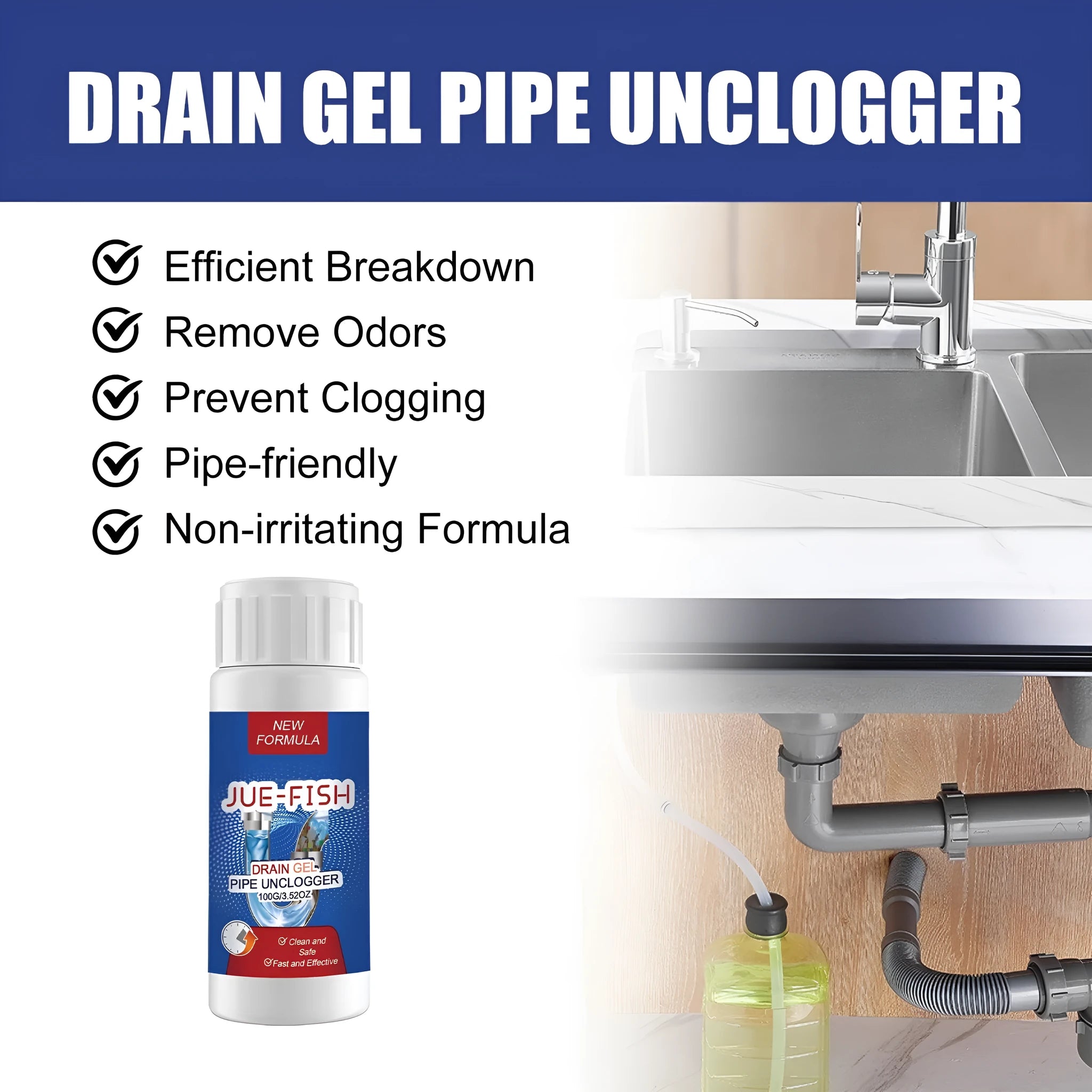 100g pipe dredge agent packet for sewer and toilet odour cleaning and dissolution