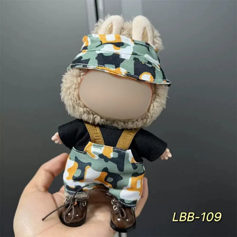 17cm plastic vinyl doll clothing set from LBB series for anime figure collections