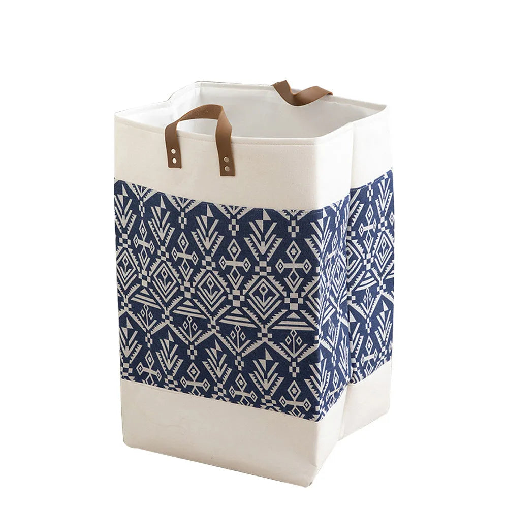 Fabric storage box clothes organiser measuring 35cm x 35cm x 55cm in multiple colour patterns