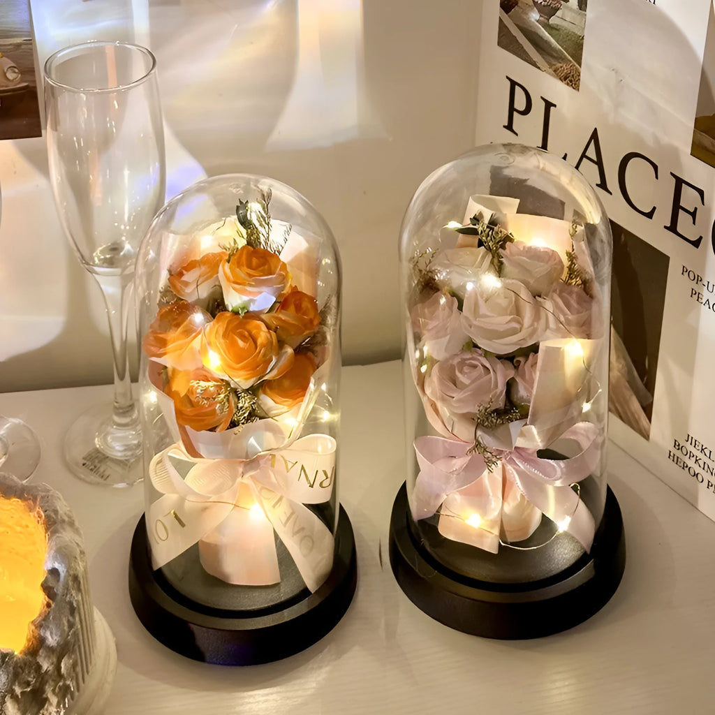 Formed bionic bouquet artificial flower arrangement in gradient colour options