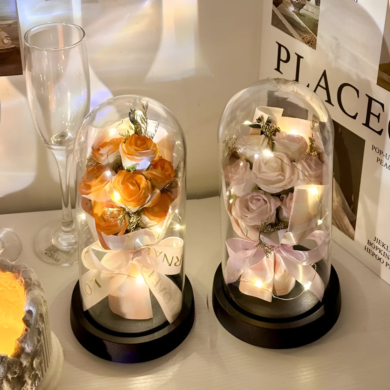 Formed bionic bouquet artificial flower arrangement in gradient colour options