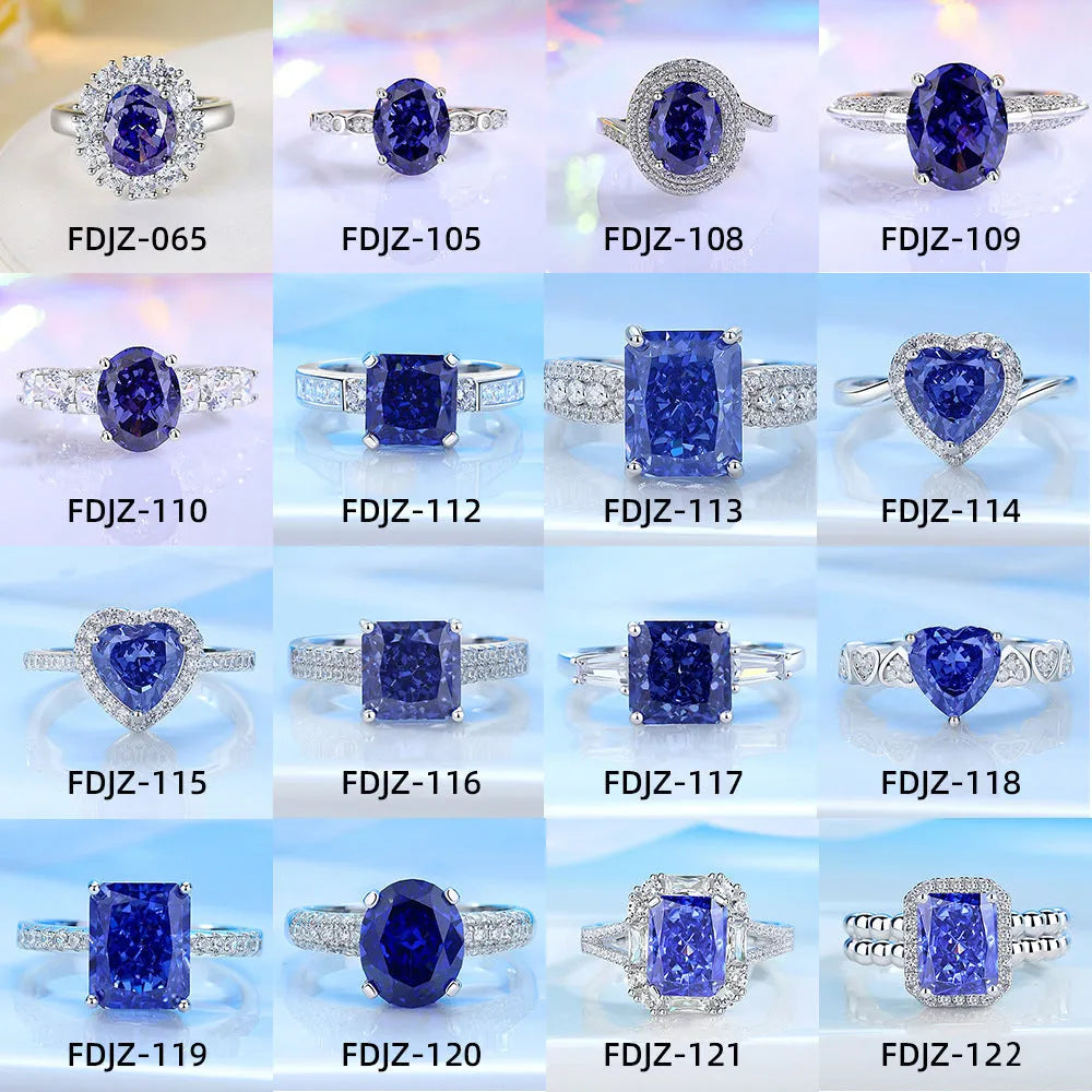 Heart-shaped 925 sterling silver ring with a colour zircon stone in a diamond ice flower cut.