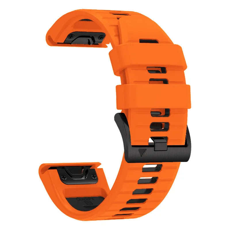 Fenix 87Pro6 quick release silicone watch strap in two-colour design for Garmin smartwatches