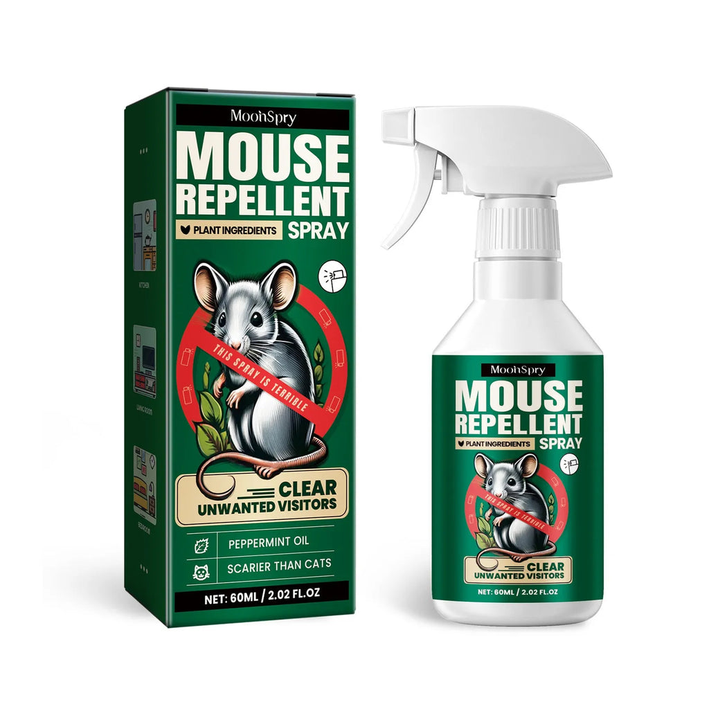 60ml natural mouse repellent spray bottle with clove, peppermint, camphor and chilli oils