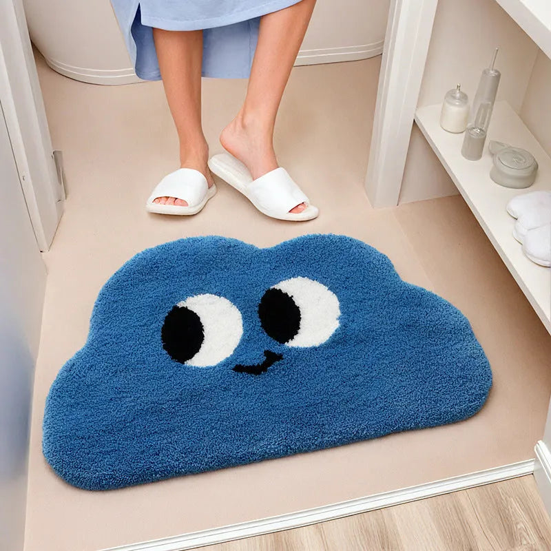 Cartoon anime printed bathroom mat in polyester fibre available in multiple colours and sizes