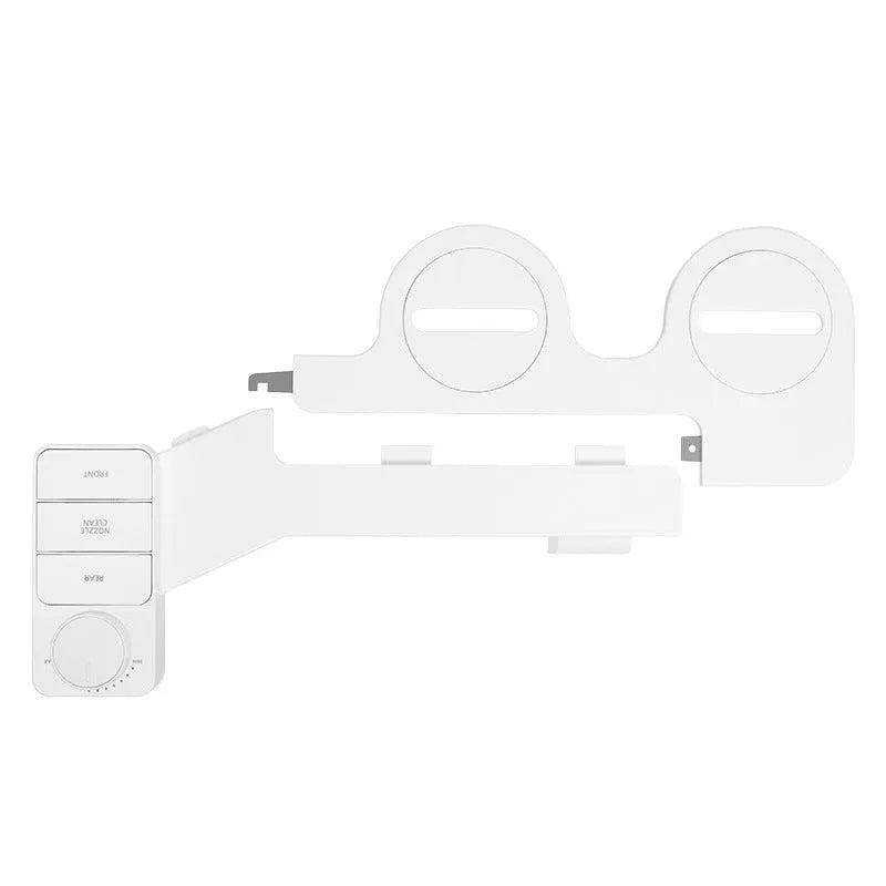 Pure white button wash cleaning tool with detachable components and regional plumbing fittings