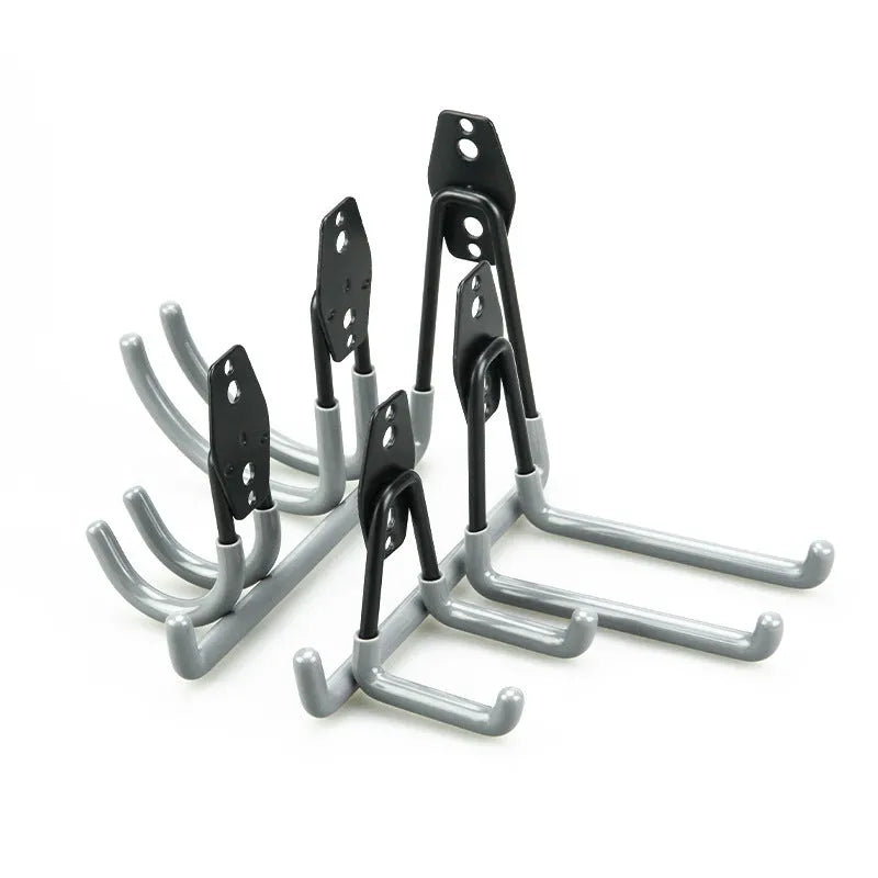 Carbon steel fixed storage hook for wire-wrap board, shown in bright orange