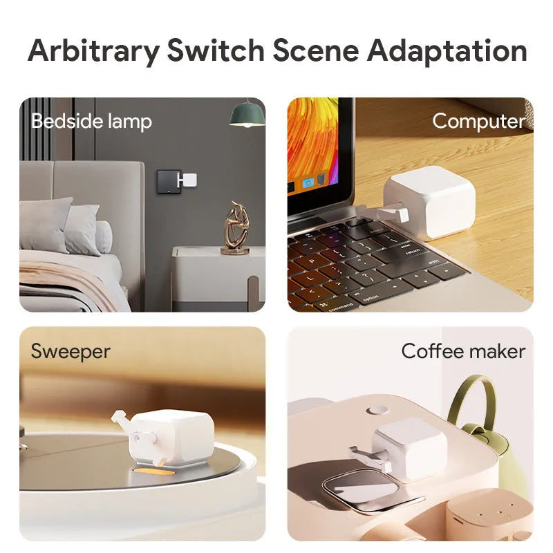 White Bluetooth rocker arm finger robot remote control device for smart home automation