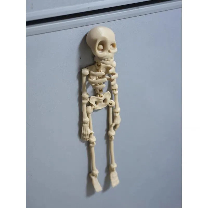 3D printed skull refrigerator magnet ornament in modern art style measuring 18cm high