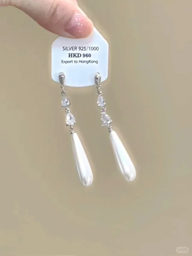 Women's geometric heart-shaped alloy earrings with rhinestones, stars and tassels