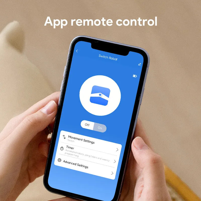 White Bluetooth rocker arm finger robot remote control device for smart home automation