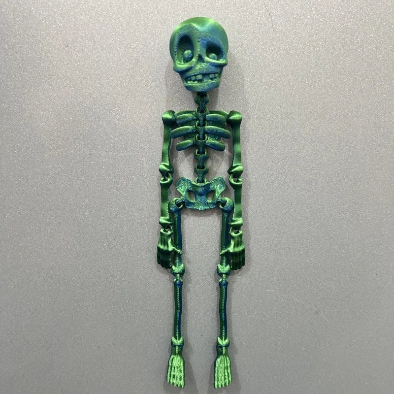 3D printed skull refrigerator magnet ornament in modern art style measuring 18cm high