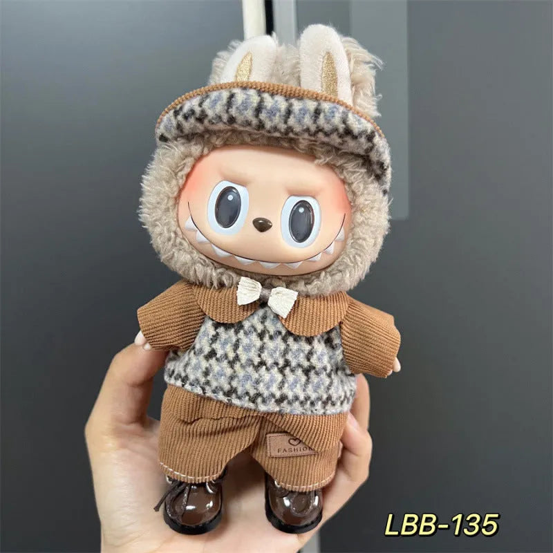 17cm plastic vinyl doll clothing set from LBB series for anime figure collections