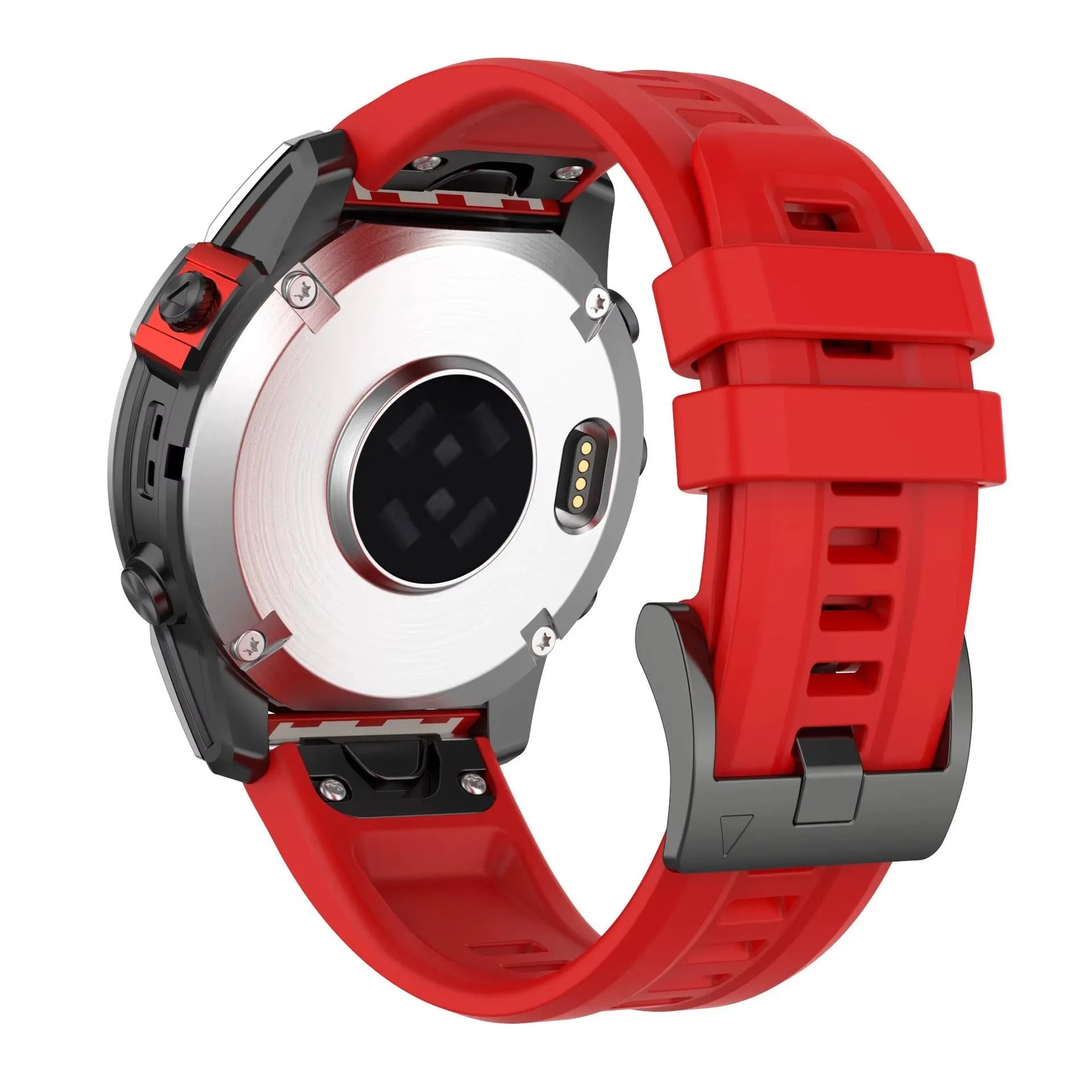Jiaming Fenix7 quick release silicone watchband in multiple colours showing 20mm, 22mm, 26mm width options