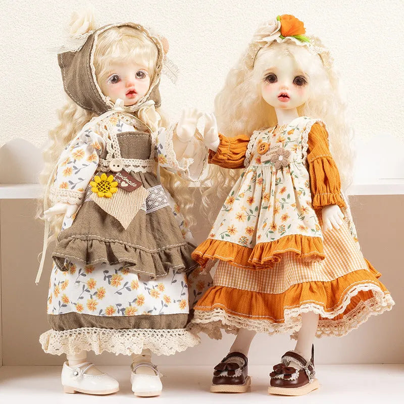 French-style BJD doll clothes in ten colour variants for teenage dolls age 7-14