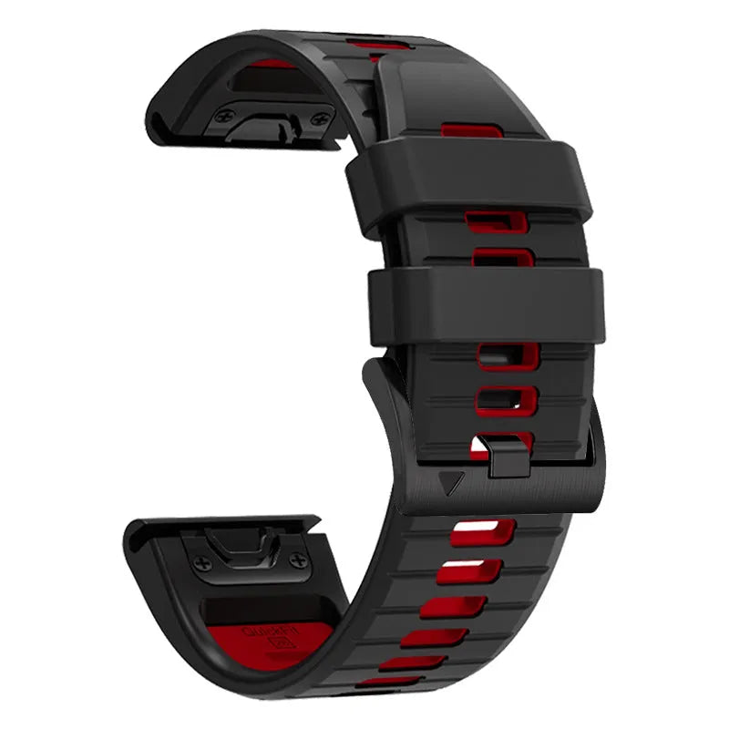 Fenix 87Pro6 quick release silicone watch strap in two-colour design for Garmin smartwatches