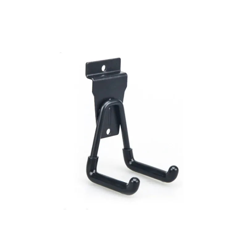 Carbon steel fixed storage hook for wire-wrap board, shown in bright orange