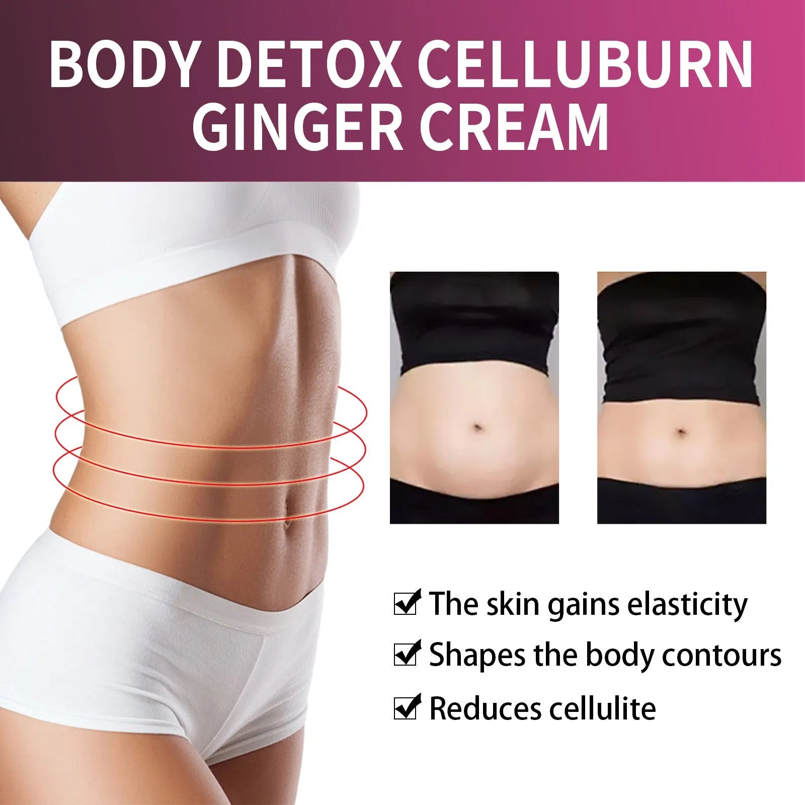 15g jar of ginger body slimming cream with olive oil and hyaluronic acid