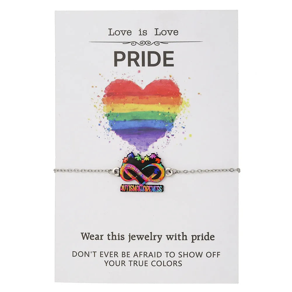 Stainless steel necklace with inspirational colour printing on the chain.