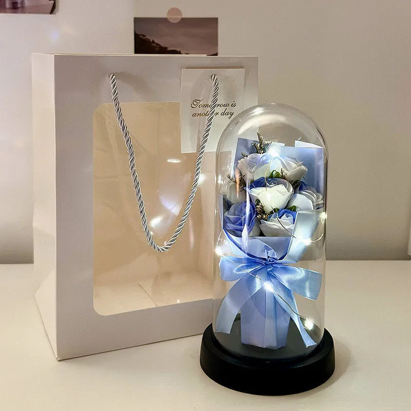 Formed bionic bouquet artificial flower arrangement in gradient colour options