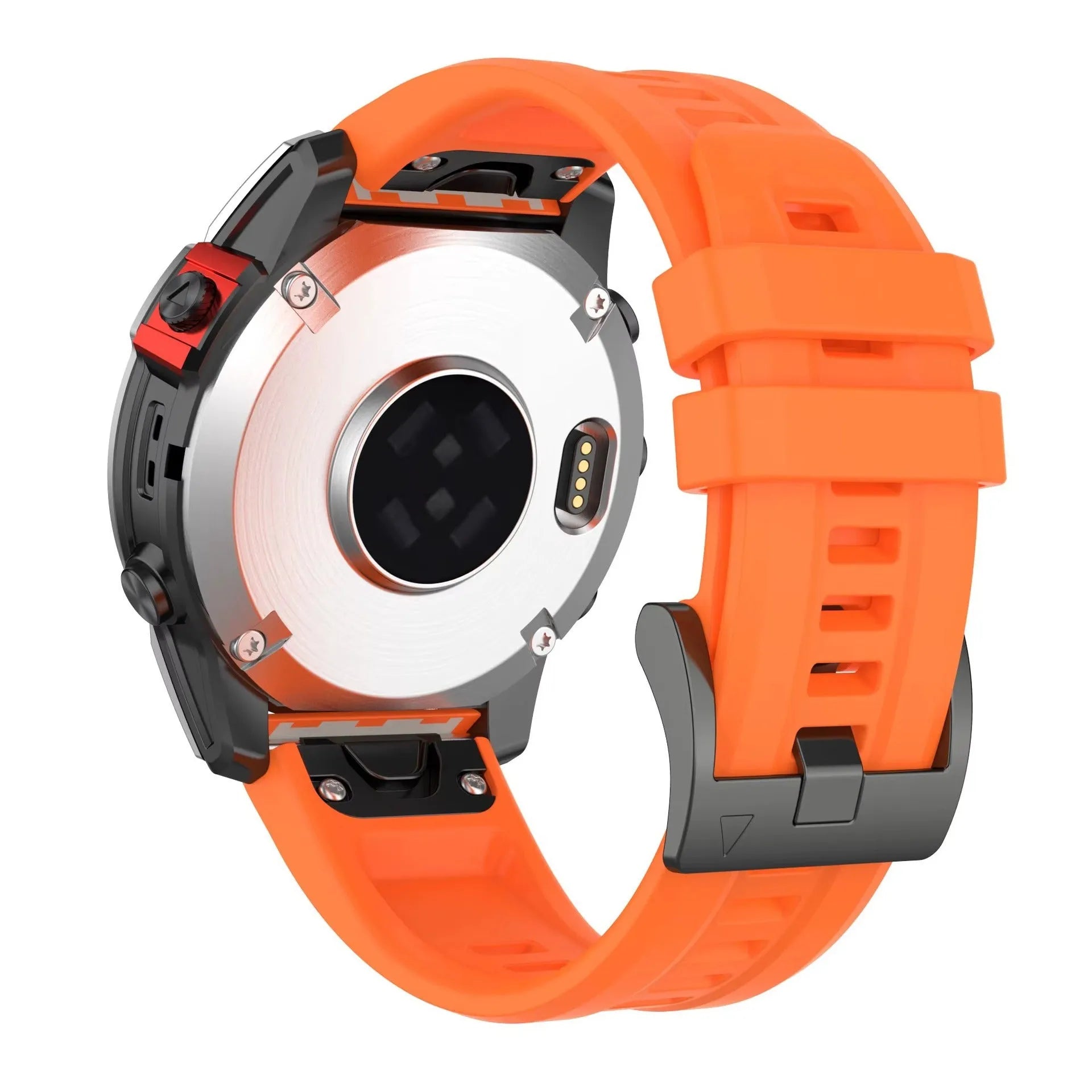 Jiaming Fenix7 quick release silicone watchband in multiple colours showing 20mm, 22mm, 26mm width options