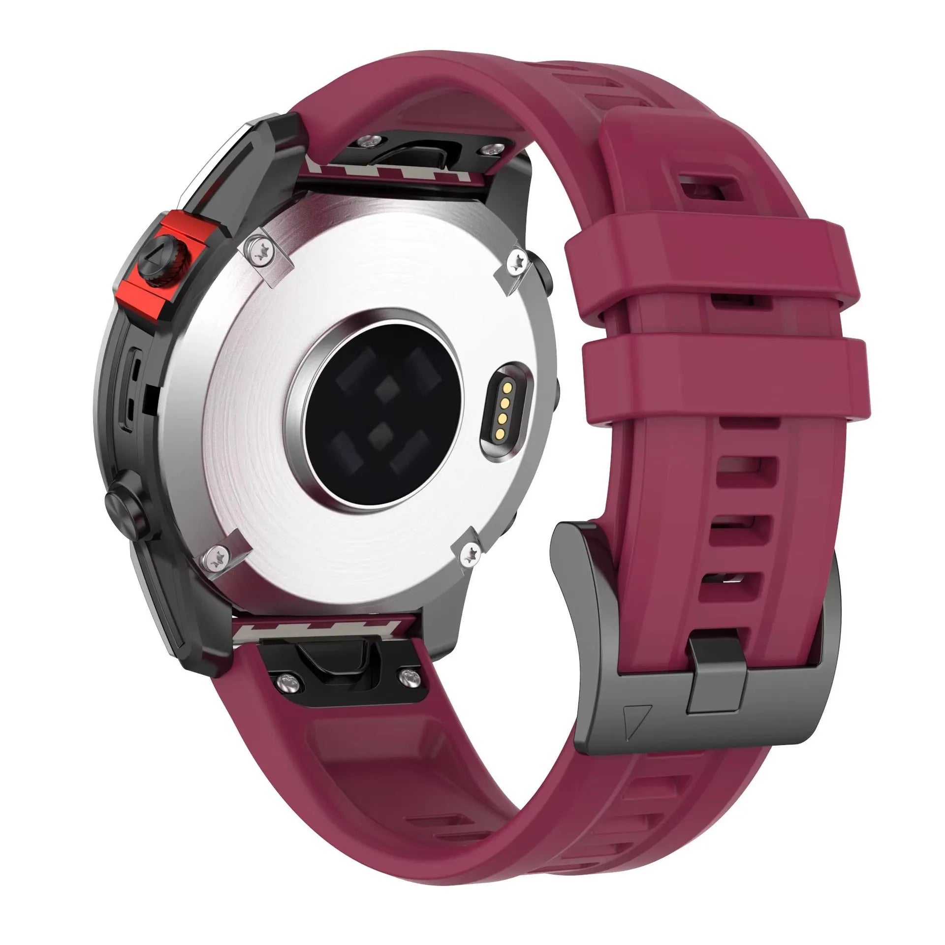 Jiaming Fenix7 quick release silicone watchband in multiple colours showing 20mm, 22mm, 26mm width options
