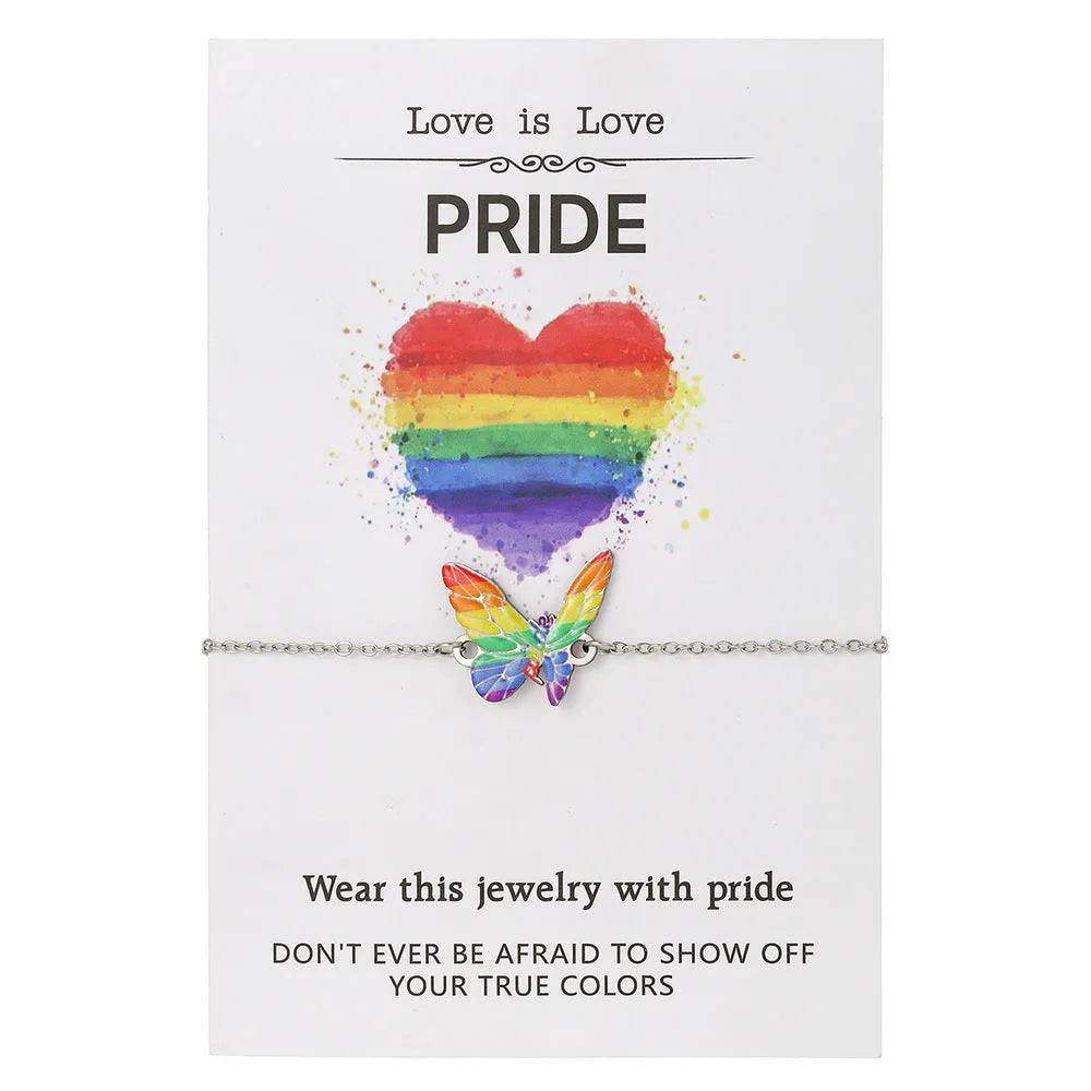 Stainless steel necklace with inspirational colour printing on the chain.