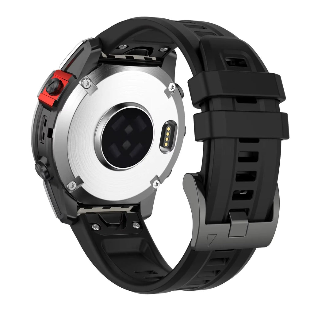 Jiaming Fenix7 quick release silicone watchband in multiple colours showing 20mm, 22mm, 26mm width options