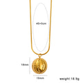 Stainless steel necklace with a colourful fruit-shaped pendant charm on a regular chain.
