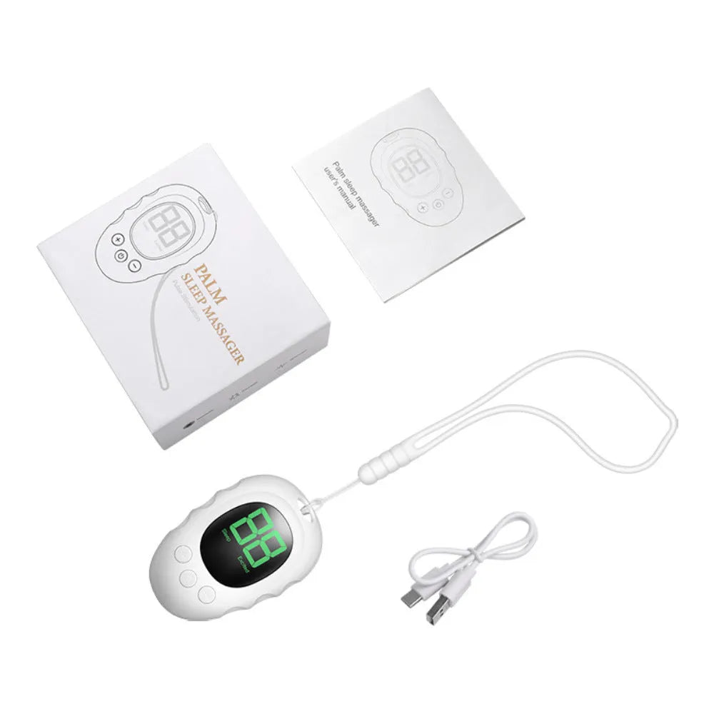 Rechargeable silicone sleep aid hand grip monitor in black, green and white colours