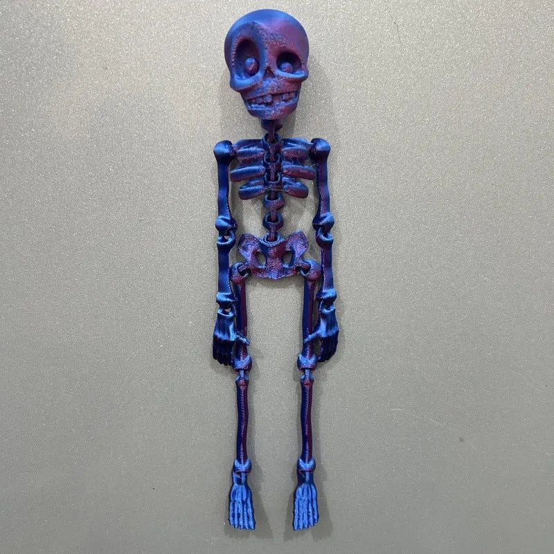 3D printed skull refrigerator magnet ornament in modern art style measuring 18cm high