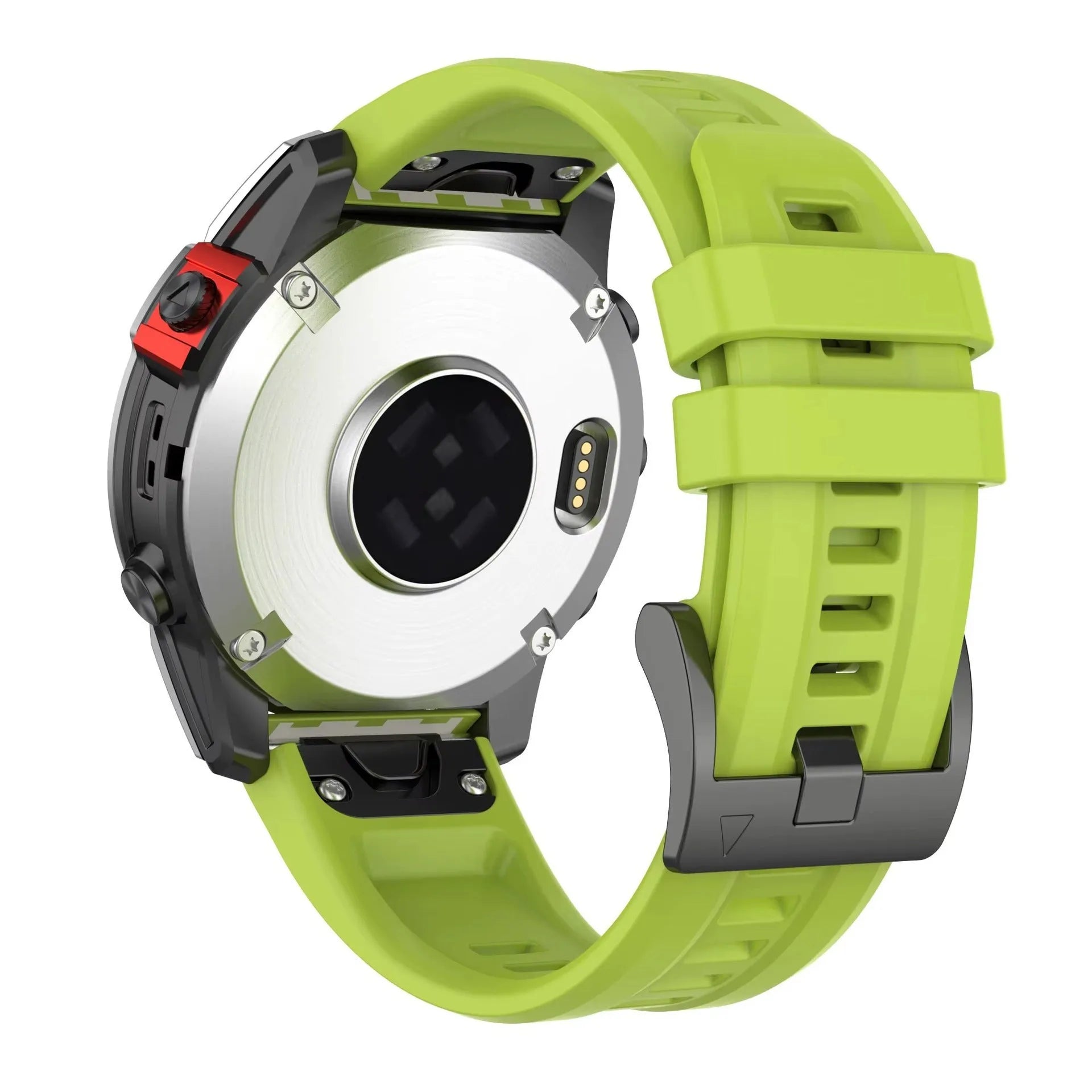 Jiaming Fenix7 quick release silicone watchband in multiple colours showing 20mm, 22mm, 26mm width options