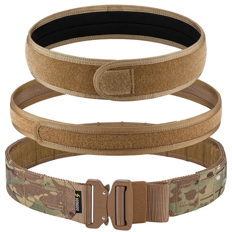 VOTAGOO 2-inch wide nylon tactical belt with alloy quick-release buckle in CP camouflage colour