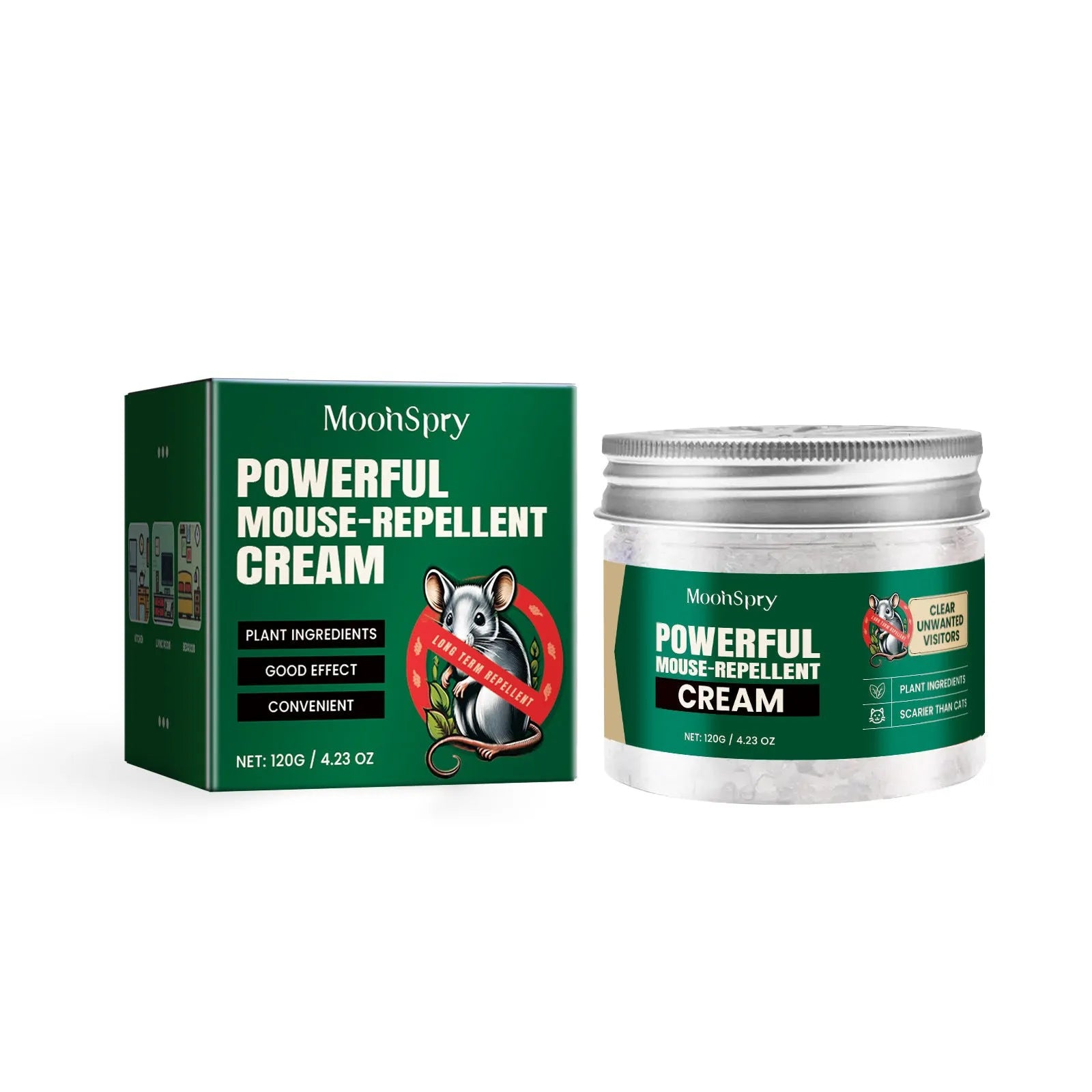 60ml natural mouse repellent spray bottle with clove, peppermint, camphor and chilli oils