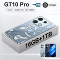 Portable Home Fashion GT10 Pro Android phone in Blue or Silver with straight plate design