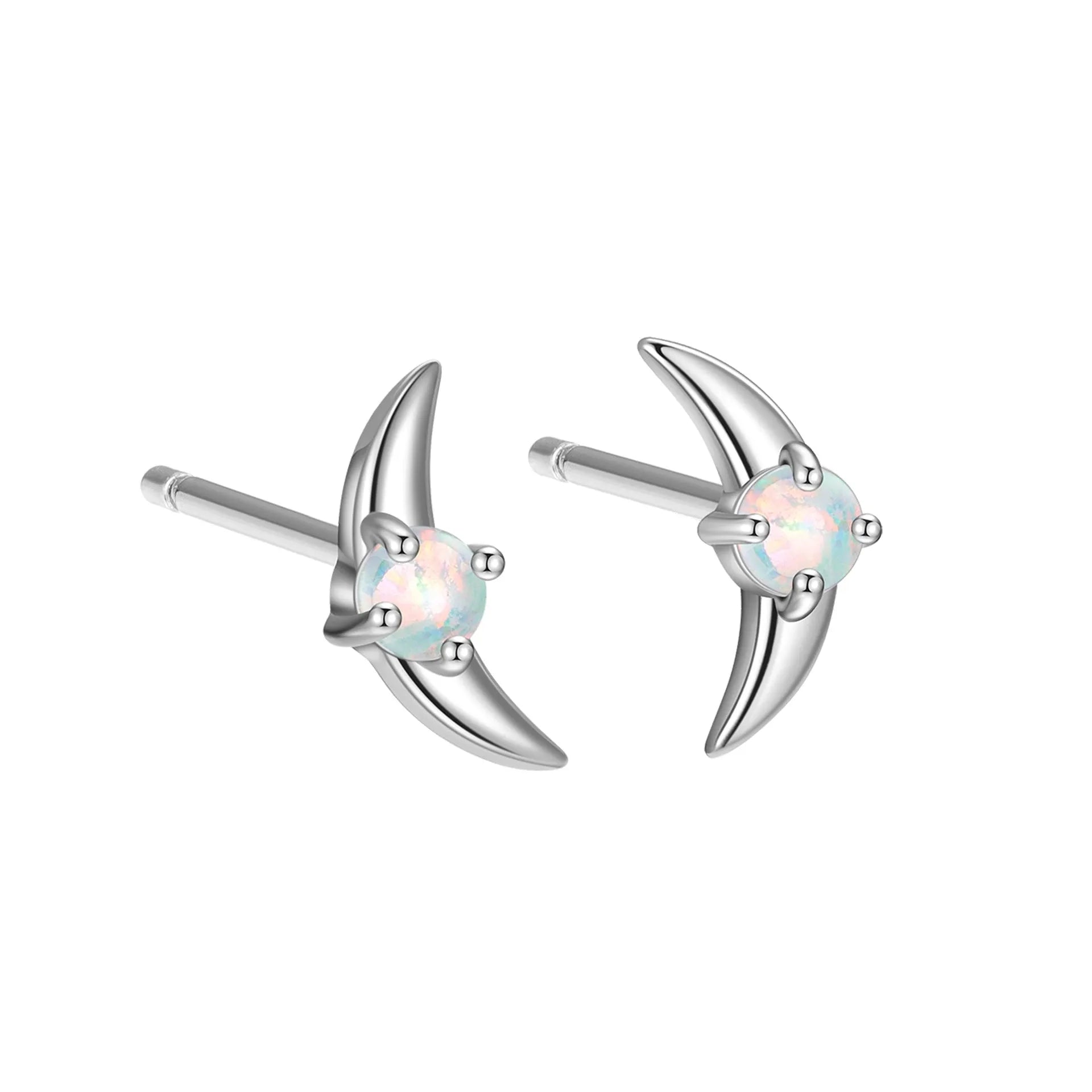 A pair of women's geometric earrings in 925 silver with a blue stone and gold electroplated finish.
