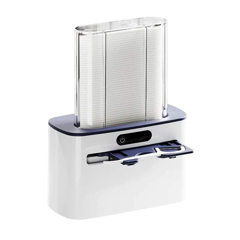 Rechargeable intelligent induction dental floss box in dark gray, light gray, or gold with automatic pop-up mechanism