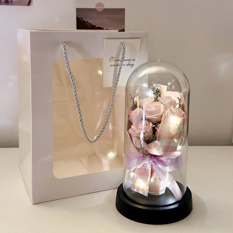 Formed bionic bouquet artificial flower arrangement in gradient colour options
