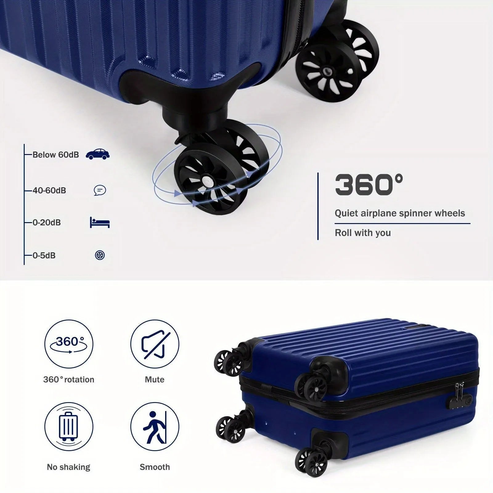 Aluminium alloy luggage travel set showing 14-inch mini box and 20-inch suitcase trunks