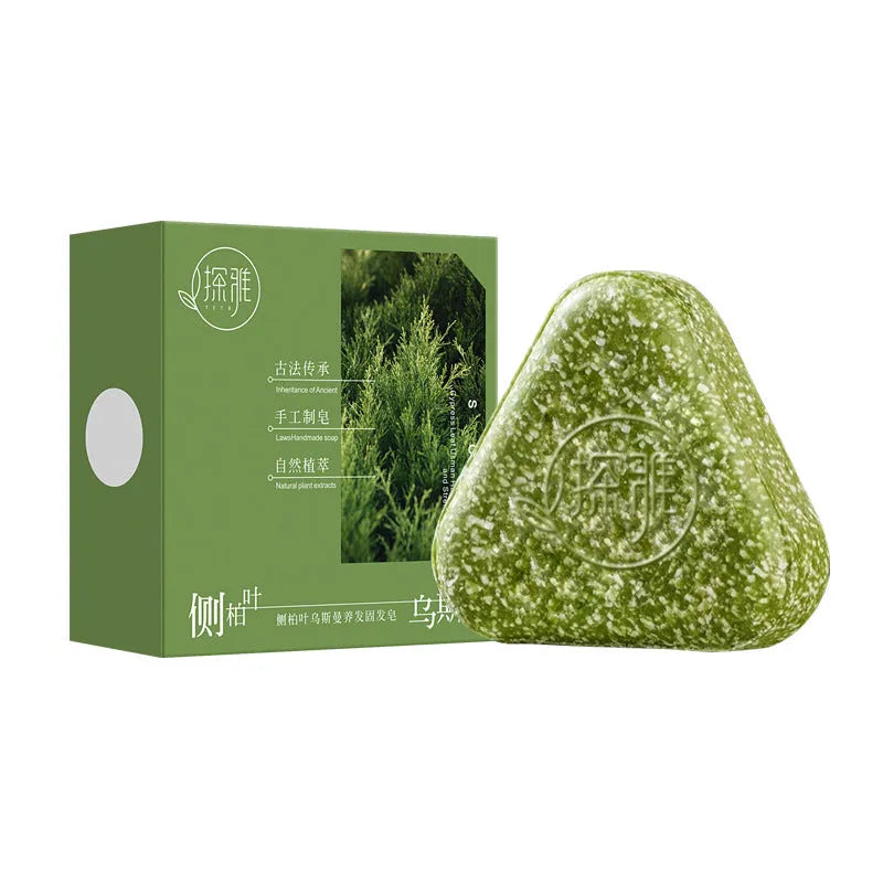 Chinese arborvitae twig Usman herbal hair care cleansing face soap bar 120g