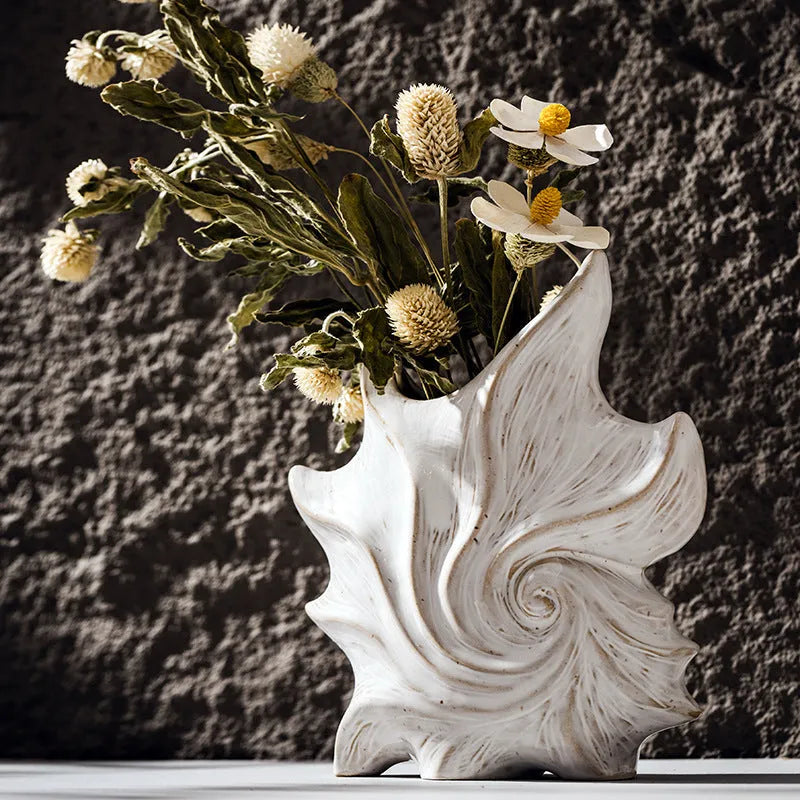 French art ceramic vase with coloured glaze finish in European style approximately 30cm tall