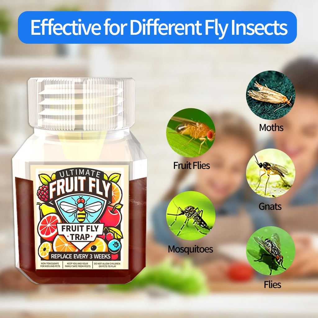 30ml bottle of SK003 fruit fly bait liquid with specification options including funnel variants