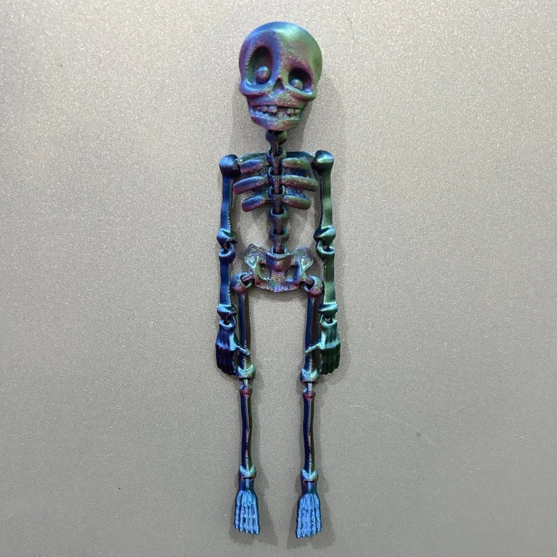 3D printed skull refrigerator magnet ornament in modern art style measuring 18cm high