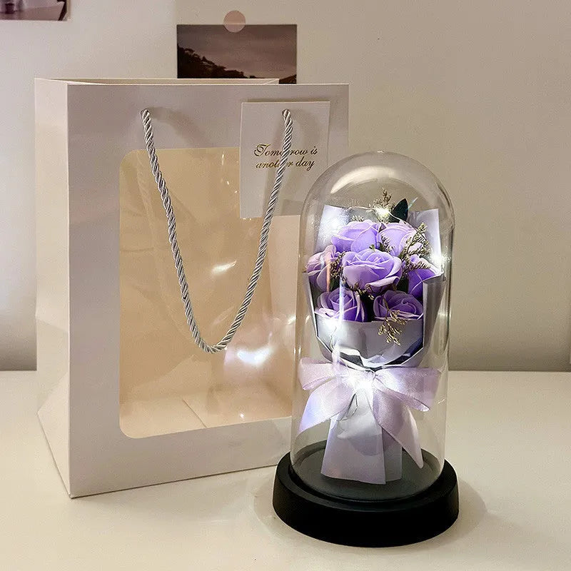 Formed bionic bouquet artificial flower arrangement in gradient colour options